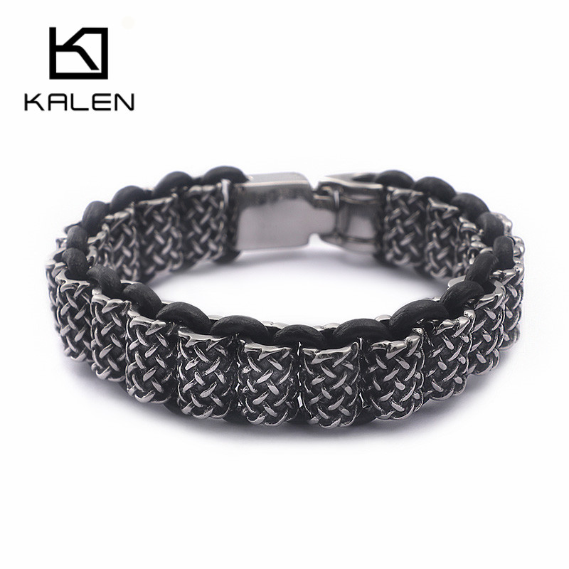 Men Accessories Bd - KALEN Vintage Da Liên Kết Vòng