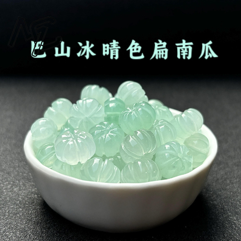 Bead Bracelet Men - 10pcs A Green Jade Pumpkin Beads