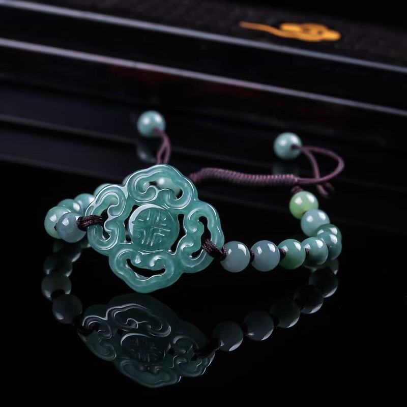 Bead Bracelet Men - Natural Jadeite A-grade Bracelet Original Design