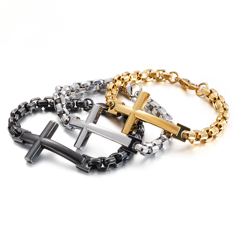 Men Accessories Chain And Bracelet - New Titanium Steel Mens Bracelet Stainless