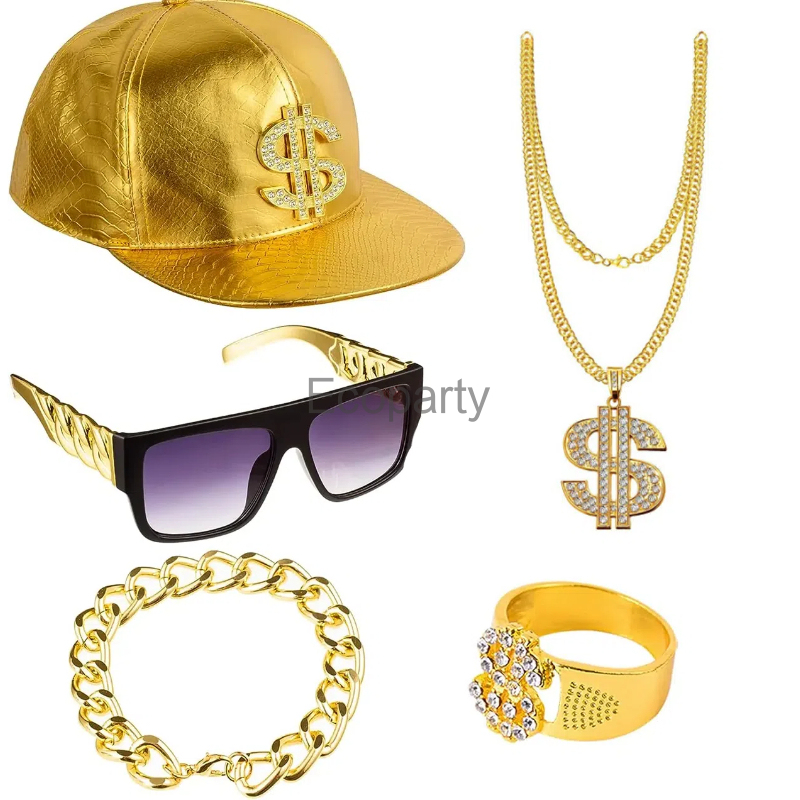 80s 90s Hip Hop Costume Access - đánh giá và giá Men Accessories Chain And Bracelet