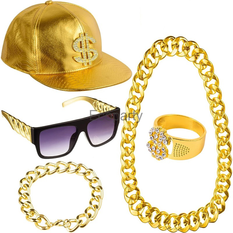 80s 90s Hip Hop Costume Access - đánh giá và giá Men Accessories Chain And Bracelet