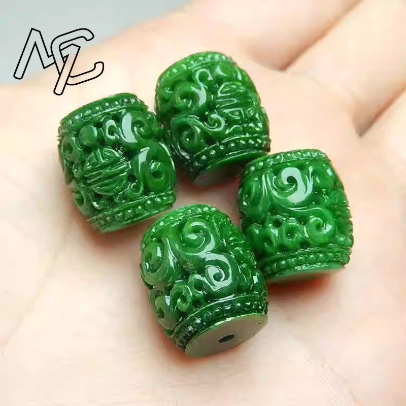 5pc Natural Green Jade Carving - đánh giá và giá Bead Bracelet Men