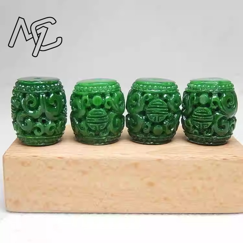 5pc Natural Green Jade Carving - đánh giá và giá Bead Bracelet Men