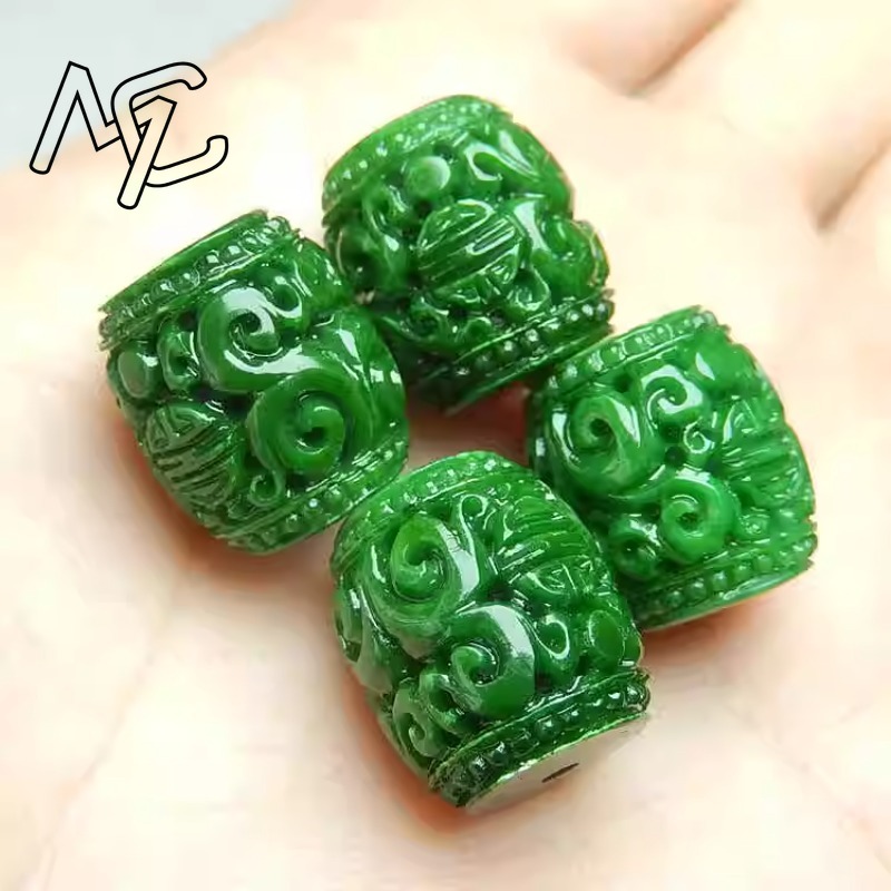 5pc Natural Green Jade Carving - đánh giá và giá Bead Bracelet Men