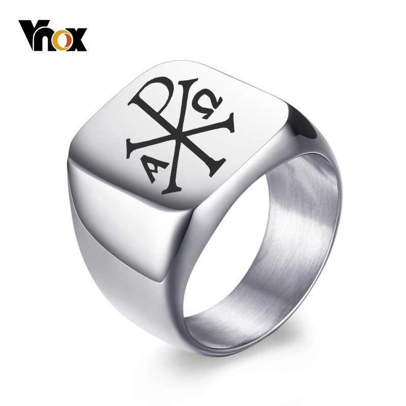 Vnox Giá Rẻ Cá Tính Tem Nhẫn C - đánh giá và giá Signet Ring Men