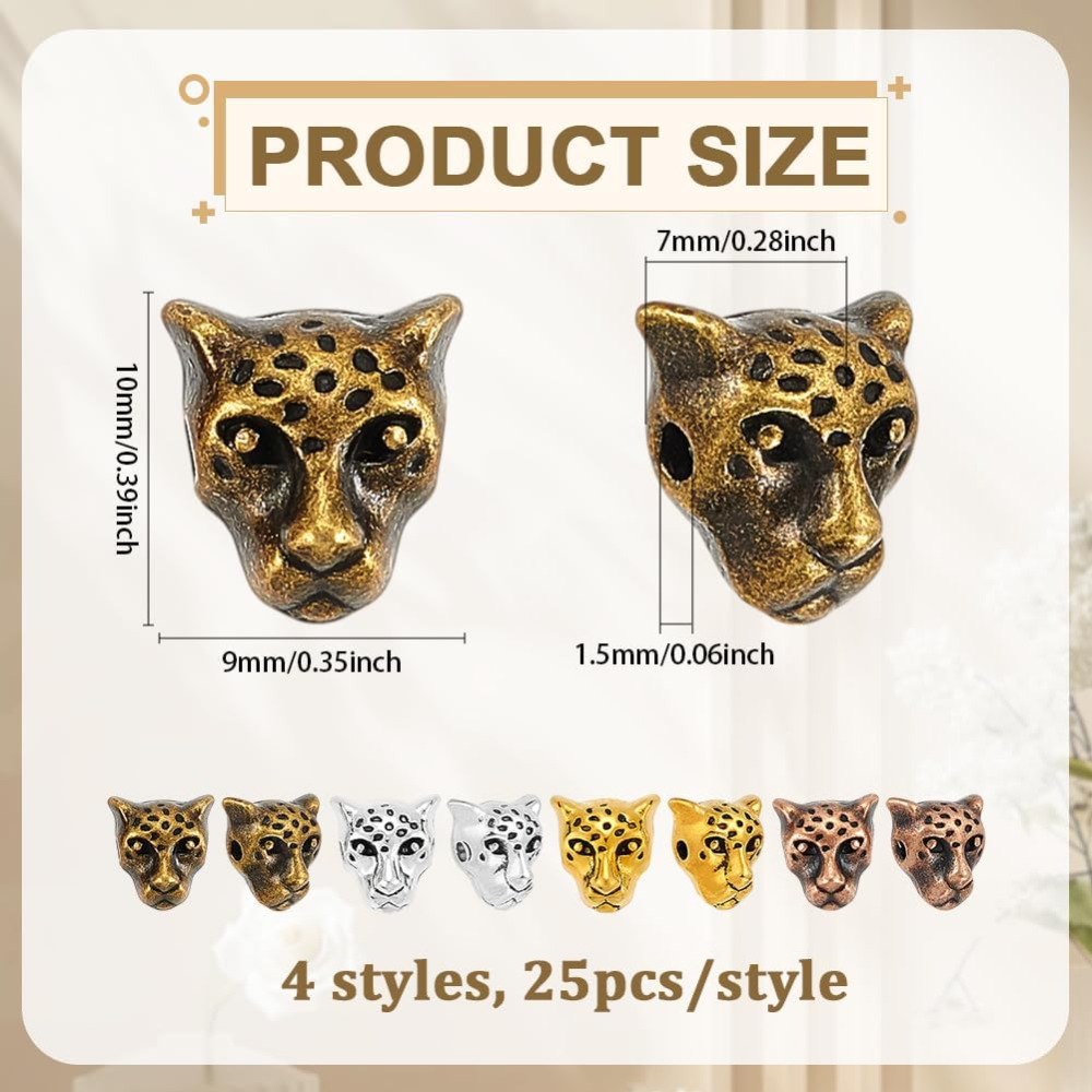 4 Colors Leopard Head Beads 10 - đánh giá và giá Bead Bracelet Men