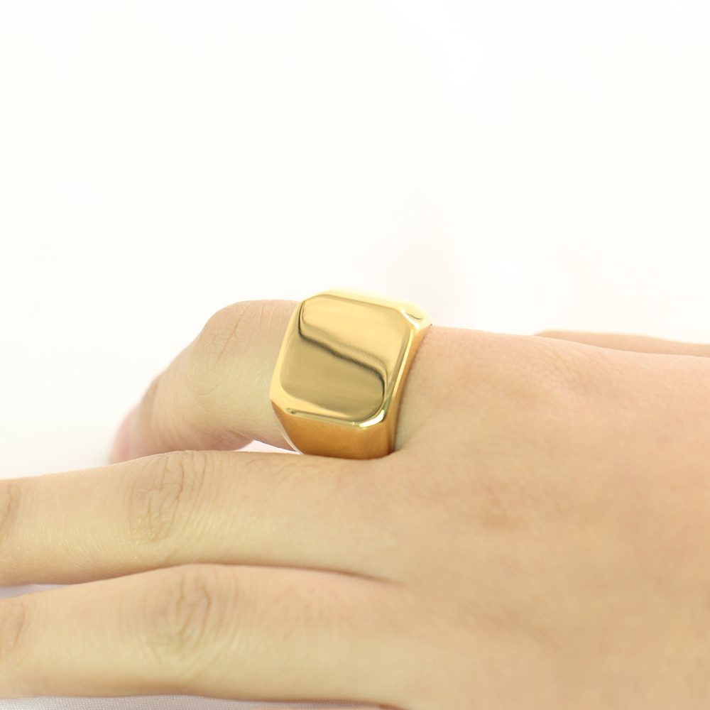 Free Engrave New Silver/Gold/B - đánh giá và giá Signet Ring Men