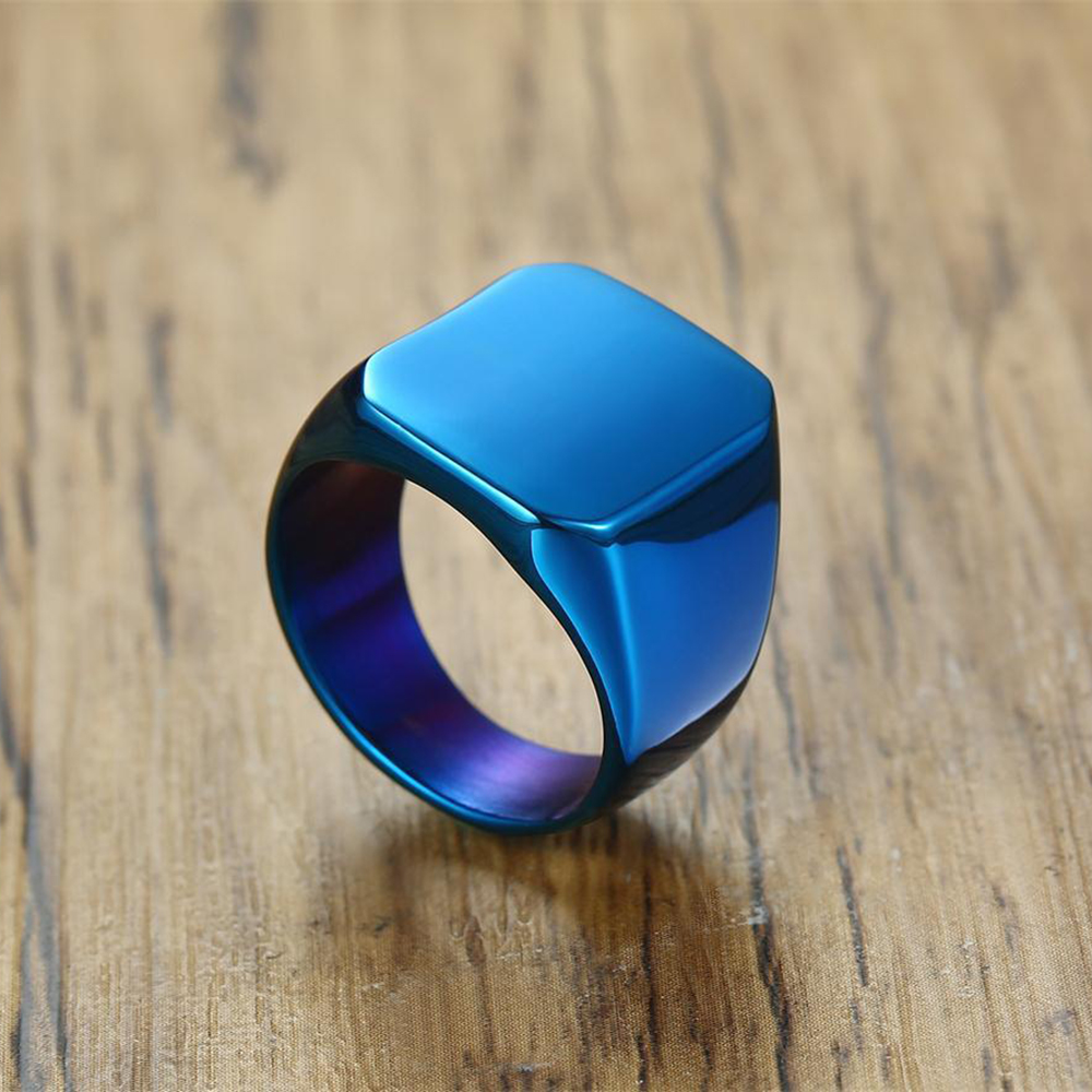 Free Engrave New Silver/Gold/B - đánh giá và giá Signet Ring Men