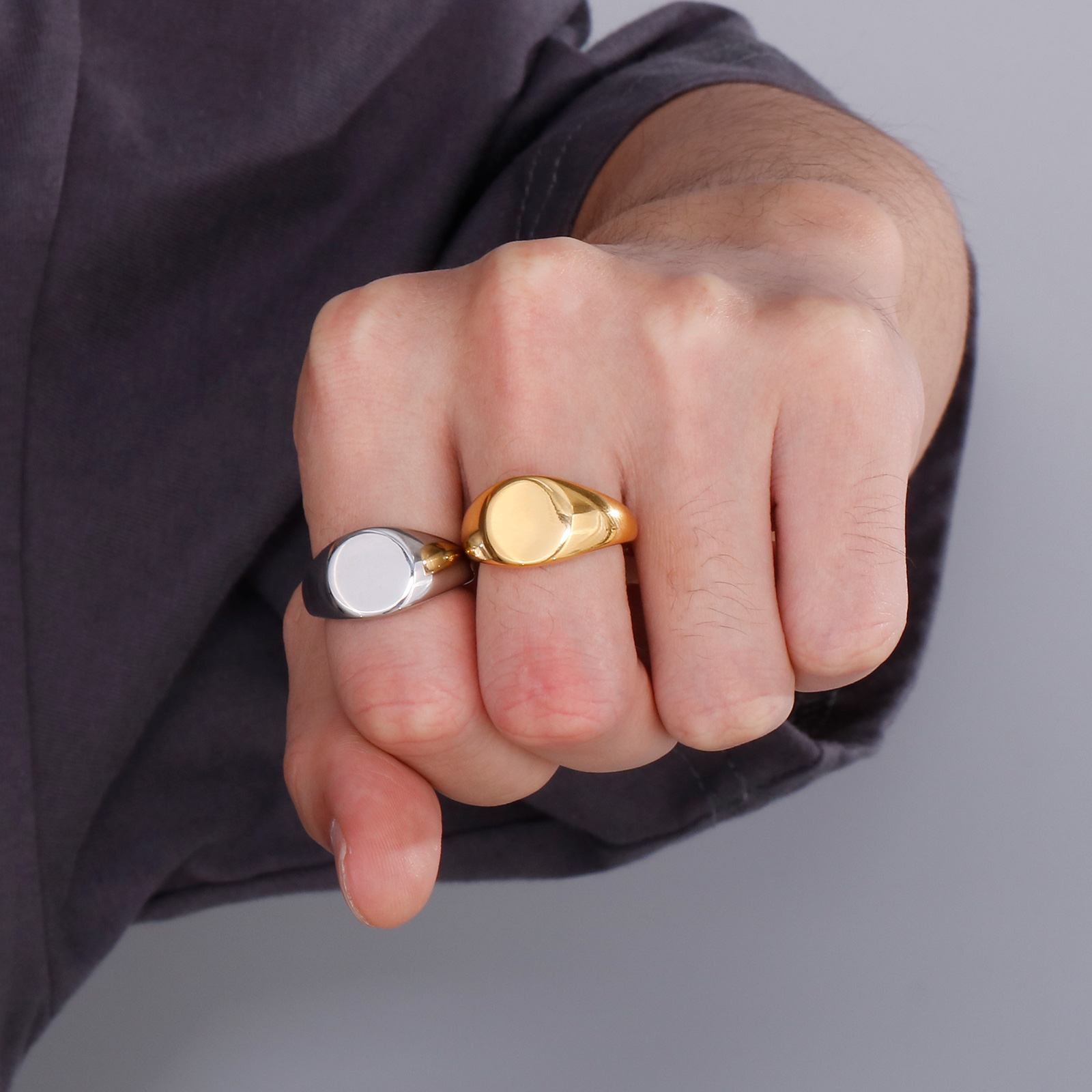 Signet Vòng Thép Không Gỉ Vòng - đánh giá và giá Signet Ring Men