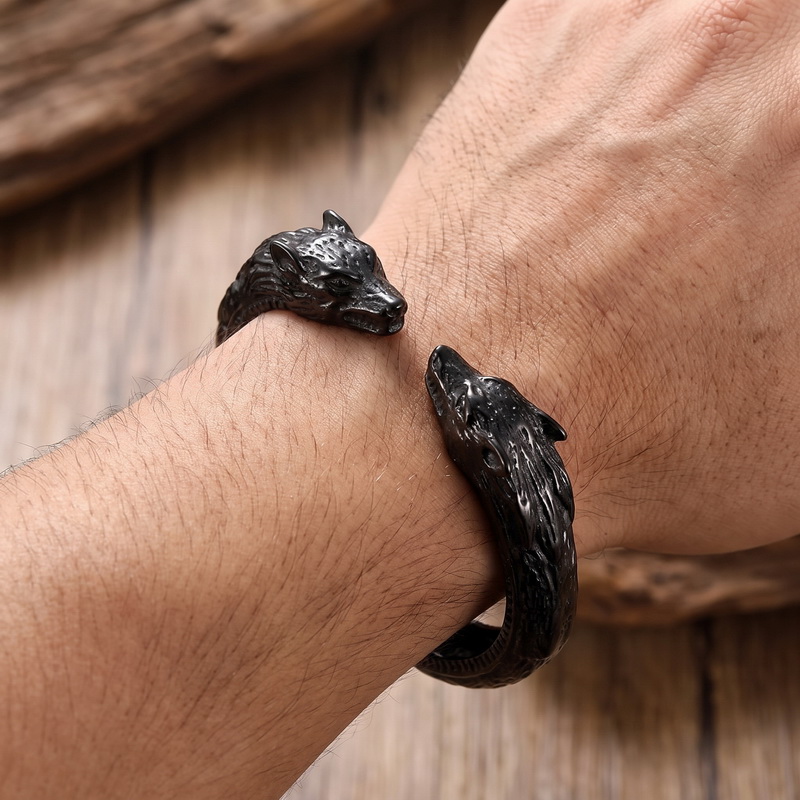 Double Wolf Head Opening Brace - đánh giá và giá Men Accessories Bd