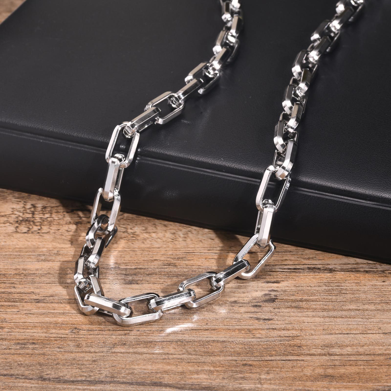 9.5mm Thick Stainless Steel Ba - đánh giá và giá Men Accessories Chain And Bracelet