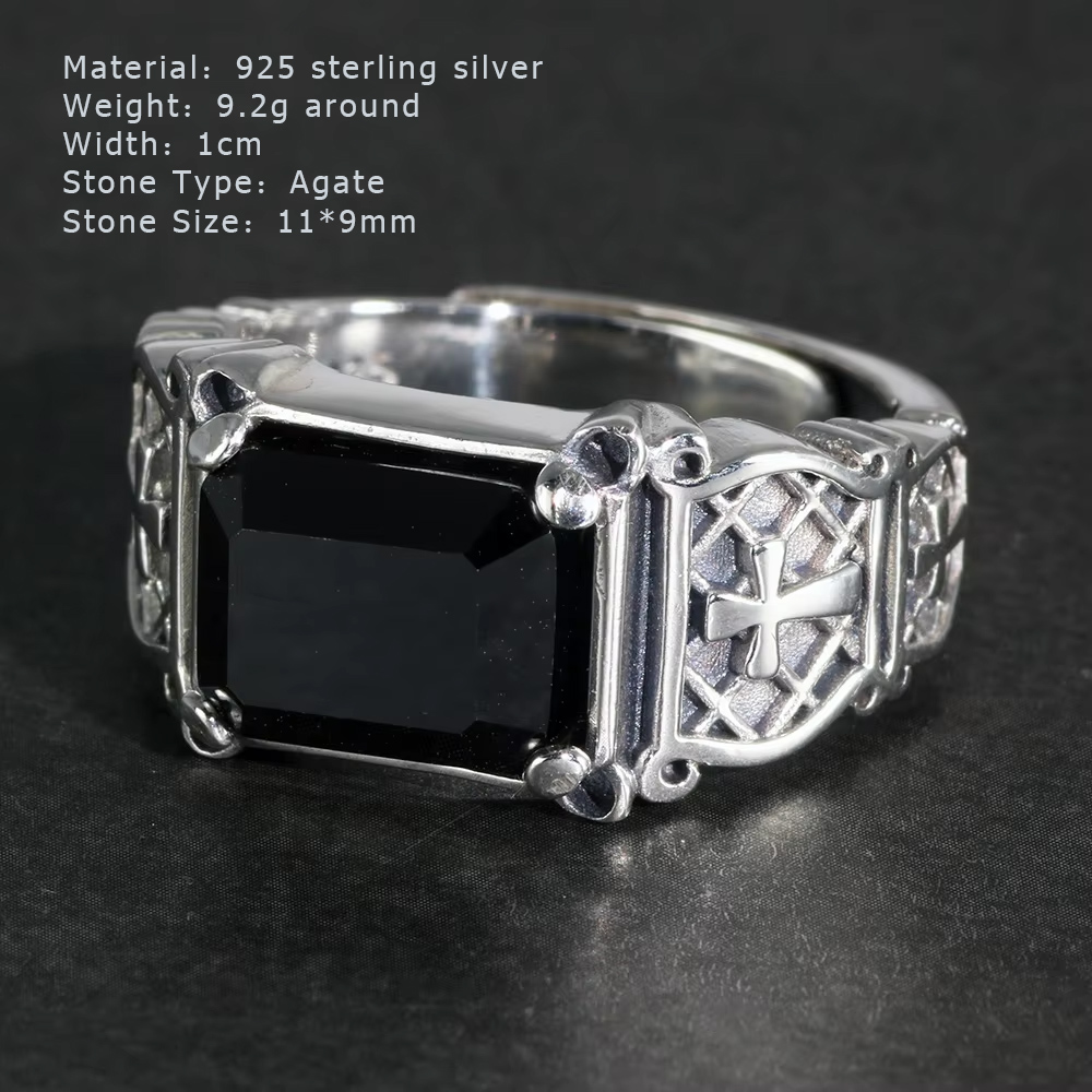 Vintage Punk Bạc 925 Trang Sức - đánh giá và giá Signet Ring Men