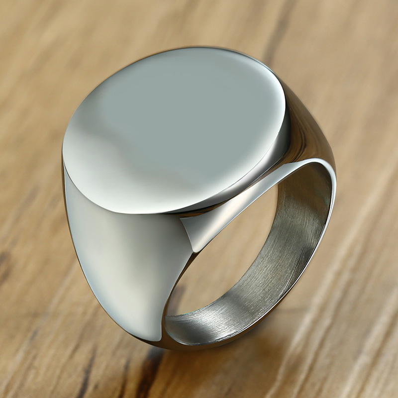 Vnox Kiểu Dáng Hoa Văn Chữ Ban - đánh giá và giá Signet Ring Men